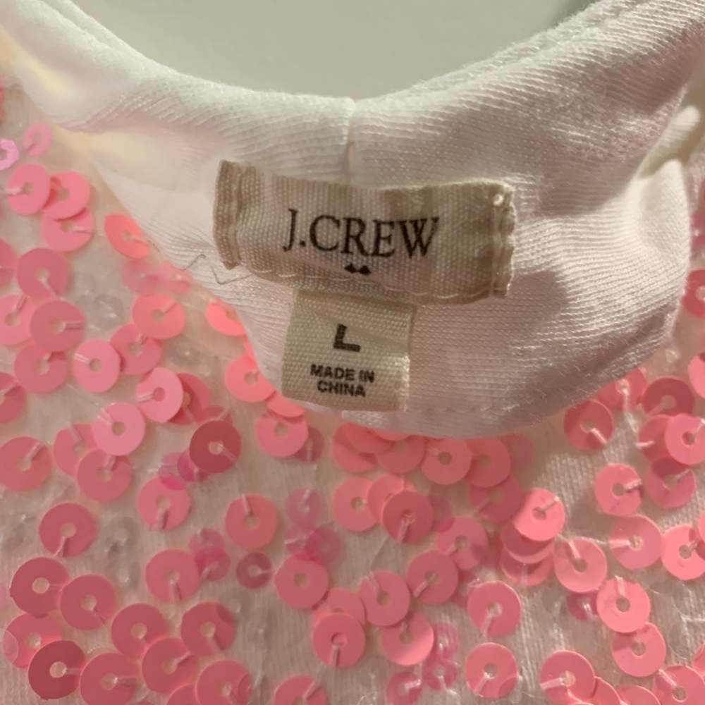 Pink sequin Jcrew tank